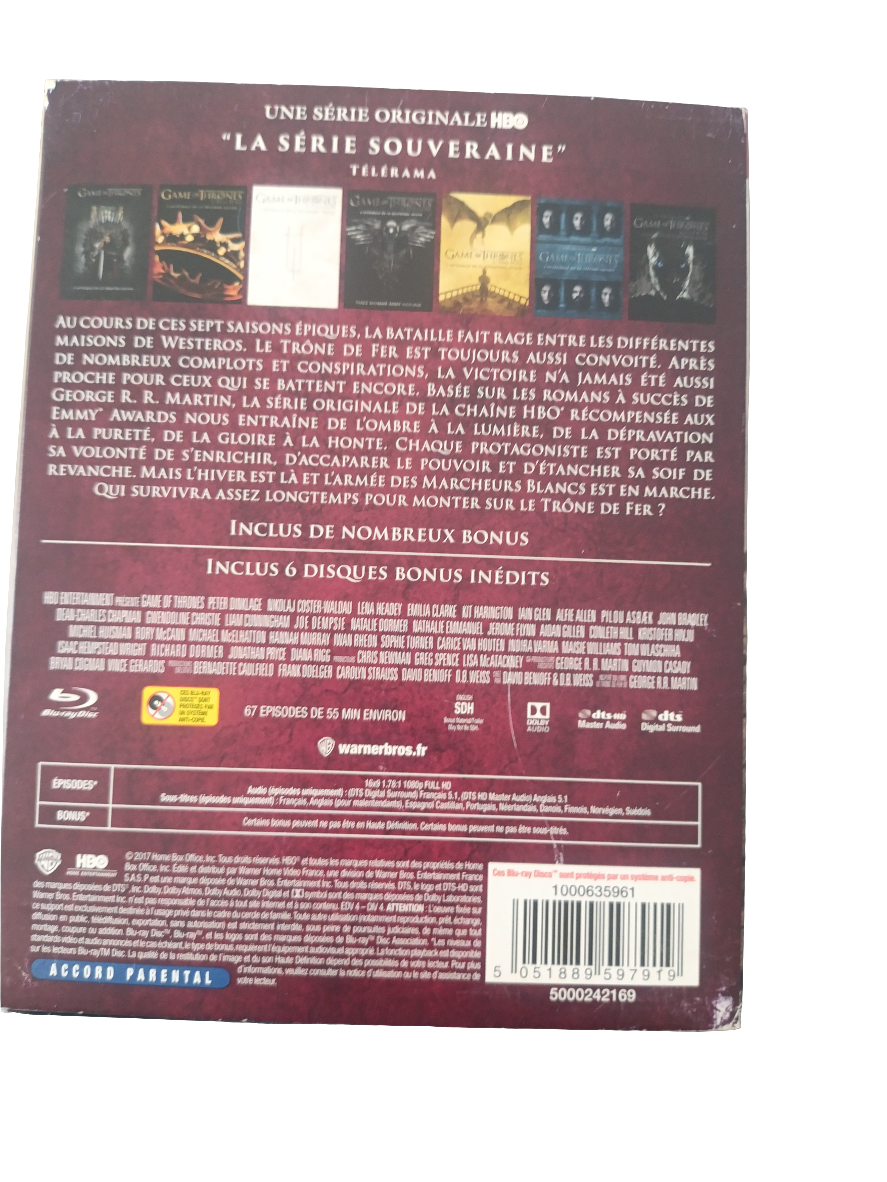 Game of thrones - coffret blu-ray -VF