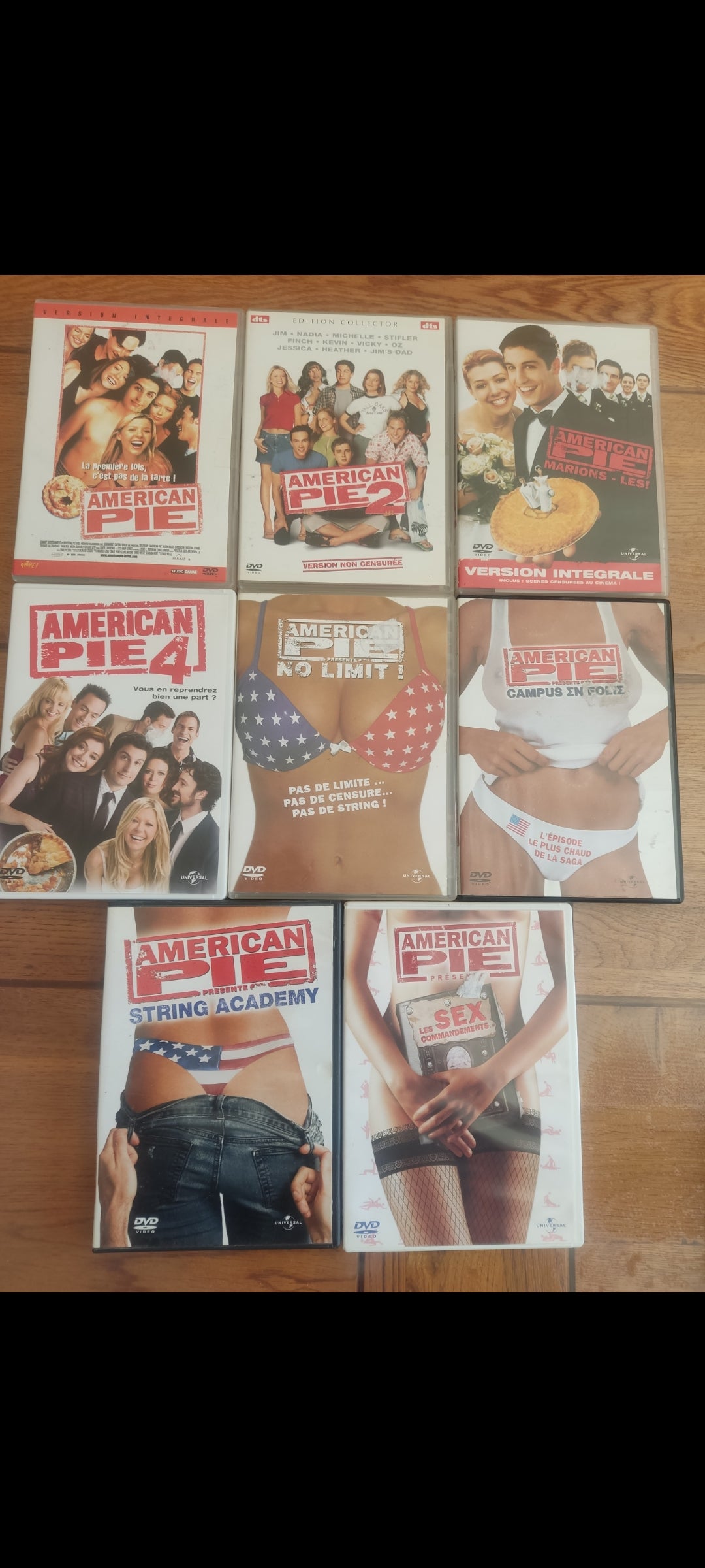 Lot de DVD american pie